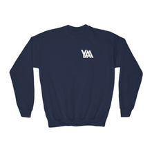 Load image into Gallery viewer, YOUTH Sweatshirt-Crewneck (White Logo)