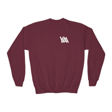 Load image into Gallery viewer, YOUTH Sweatshirt-Crewneck (White Logo)