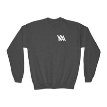Load image into Gallery viewer, YOUTH Sweatshirt-Crewneck (White Logo)