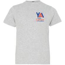 Load image into Gallery viewer, Youth Jersey T-Shirt (Blue/Orange Logo, Double Sided)